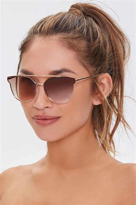 browline round sunglasses forever 21|Browline Aviator Sunglasses .